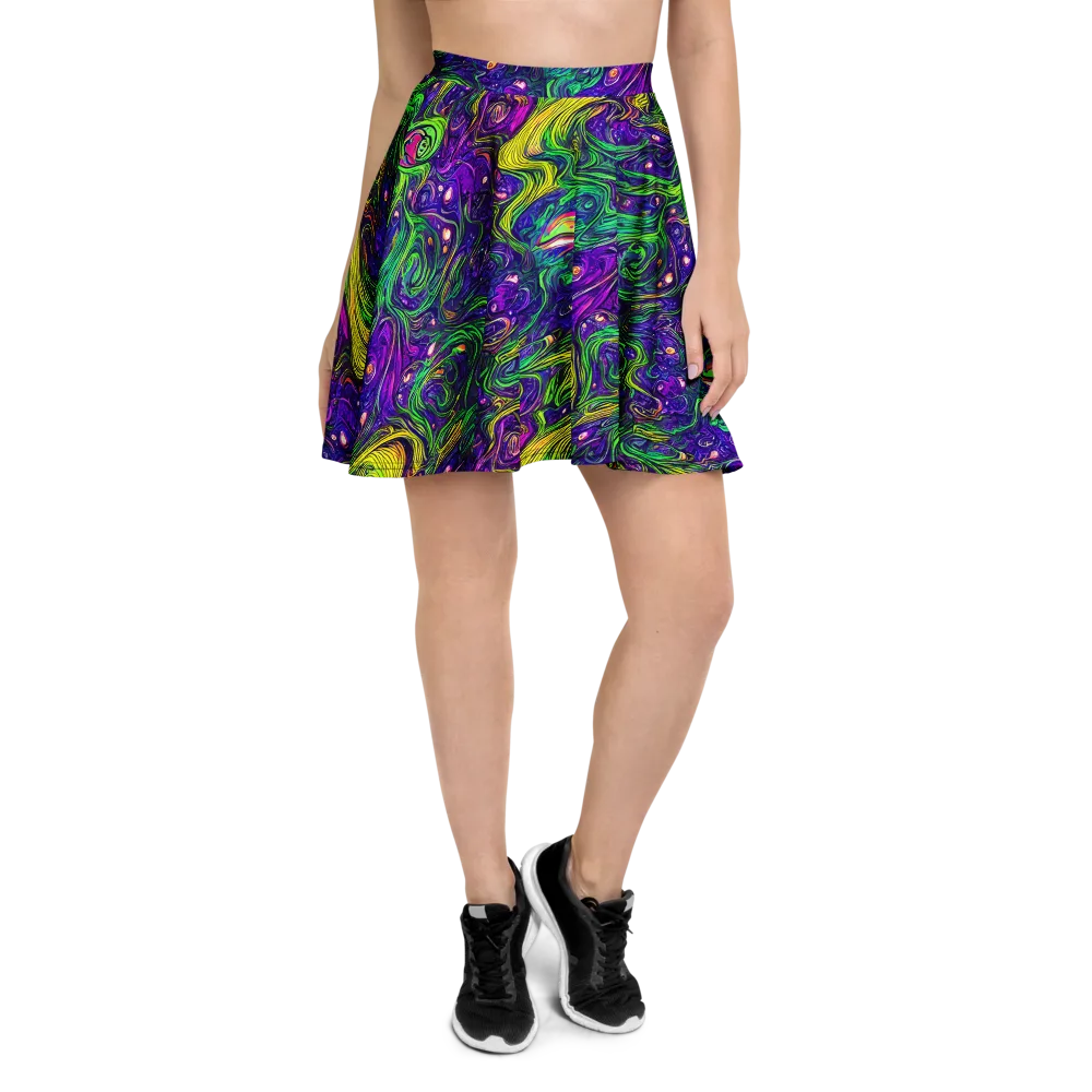 Psychic River on Skater Skirt — Front