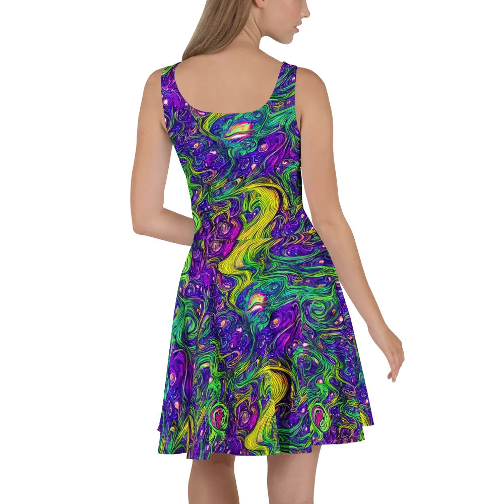 Psychic River on Skater Dress — Back