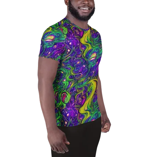 Psychic River on a Men's Athletic T-Shirt