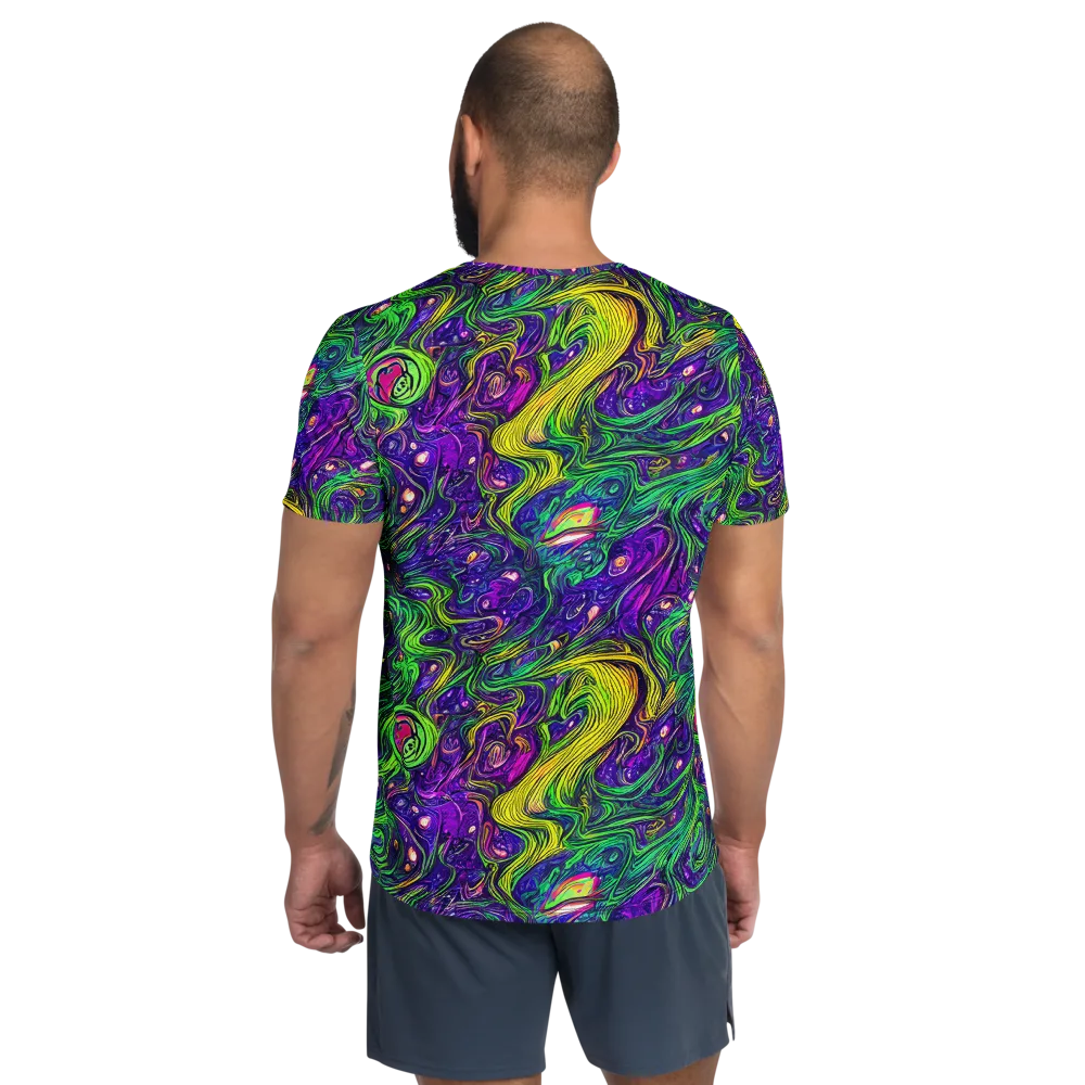 Psychic River on Men's Athletic T-Shirt — Back