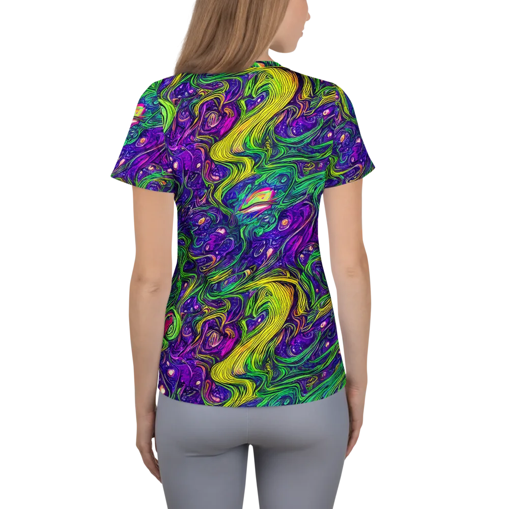 Psychic River on Women's Athletic T-Shirt — Back