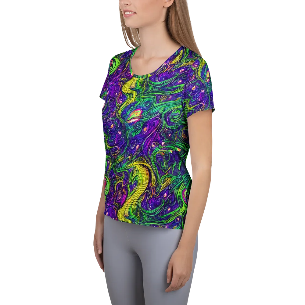 Psychic River on Women's Athletic T-Shirt — Left