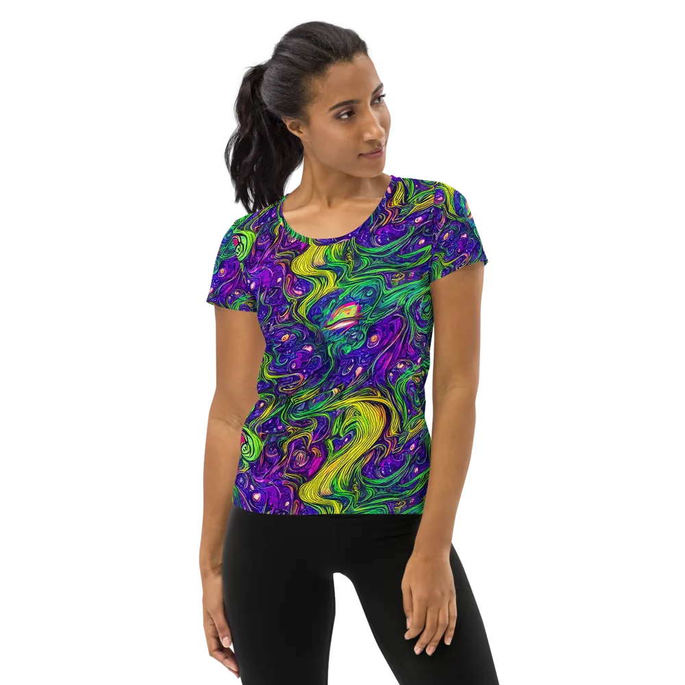 Psychic River on Women's Athletic T-Shirt — Front
