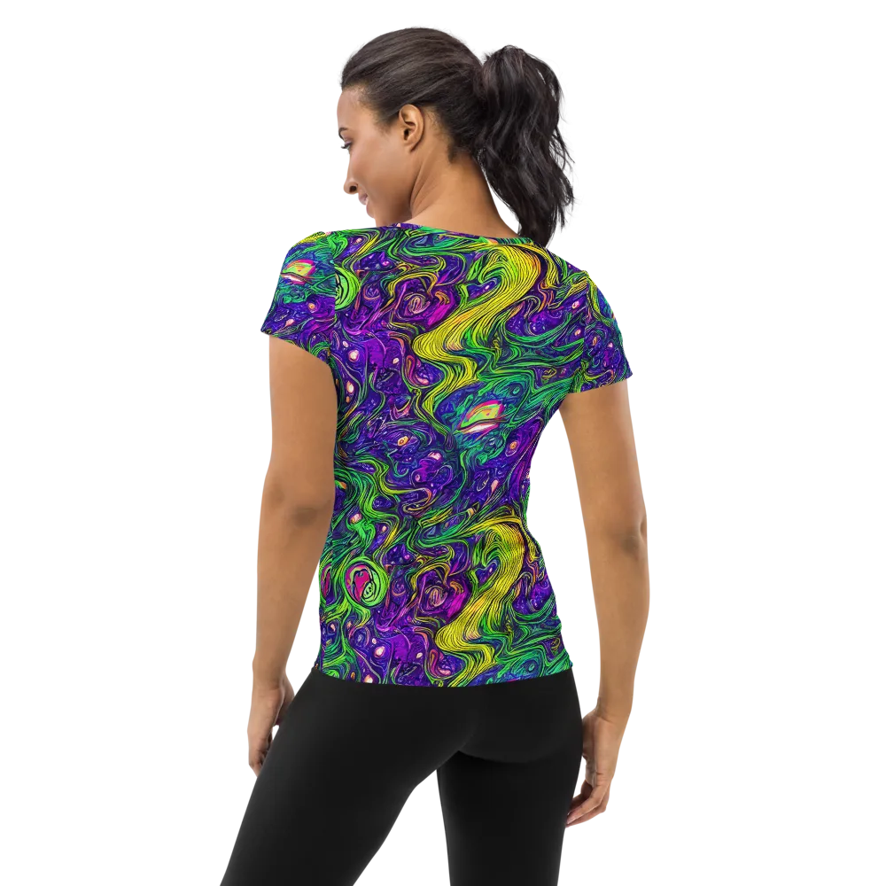 Psychic River on Women's Athletic T-Shirt — Back