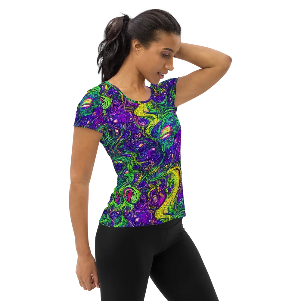Psychic River on Women's Athletic T-Shirt — Right