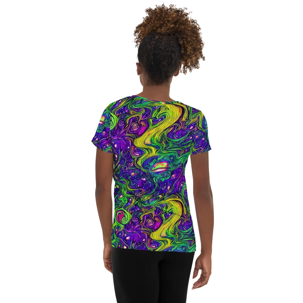 Psychic River on Women's Athletic T-Shirt — Back