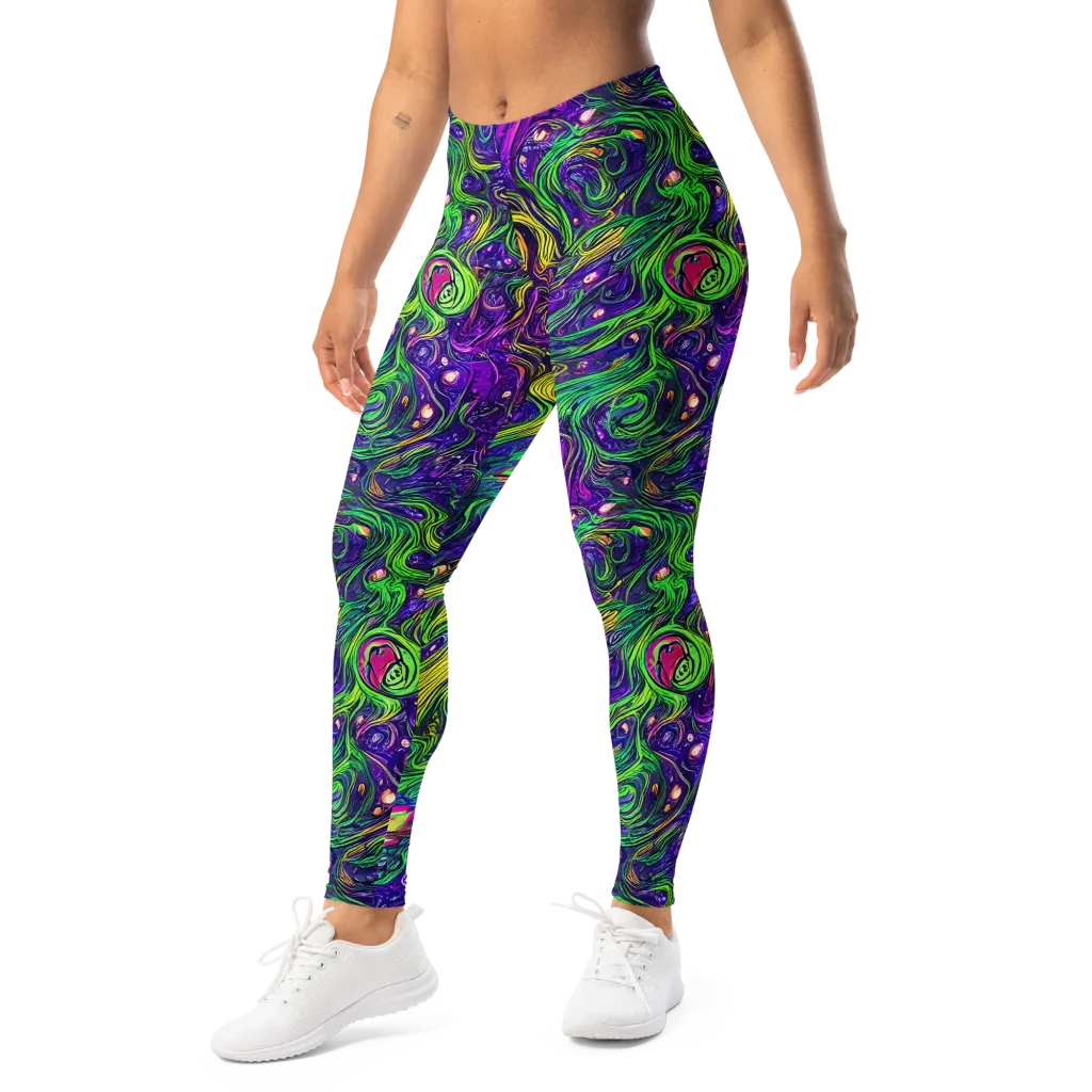 Psychic River on Leggings — Left Front