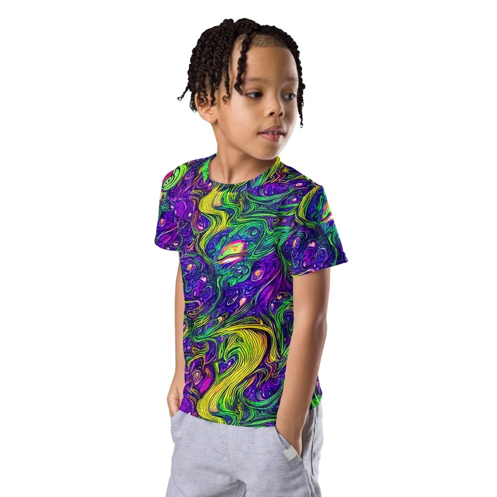 Psychic River on Kids Crew Neck T-Shirt — Left Front