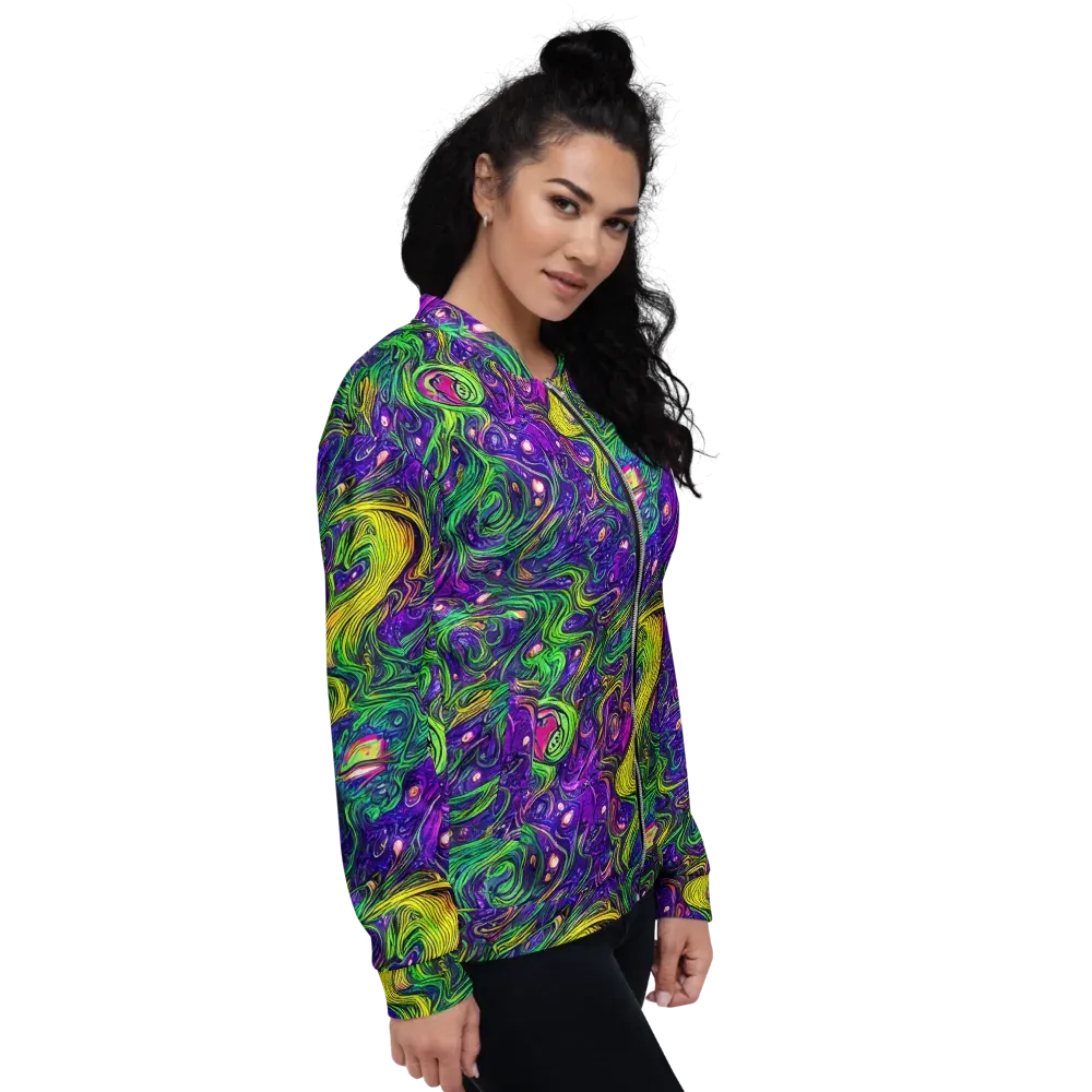 Psychic River on Bomber Jacket — Right