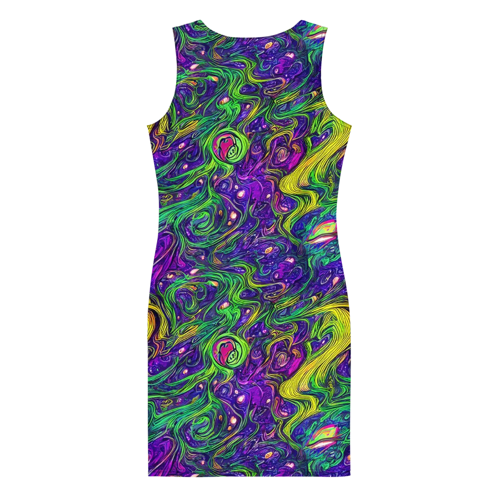 Psychic River on Bodycon Dress — Back