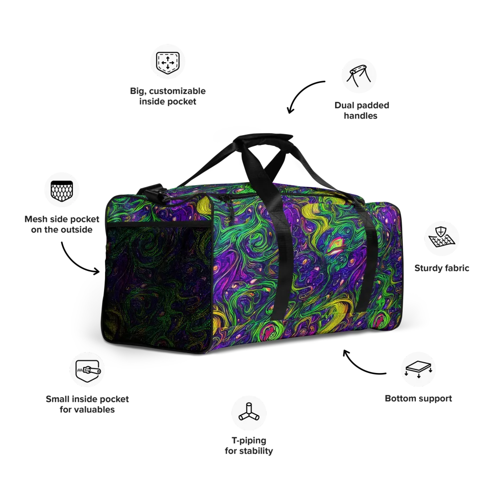 Psychic River on Duffle Bag — Right Front