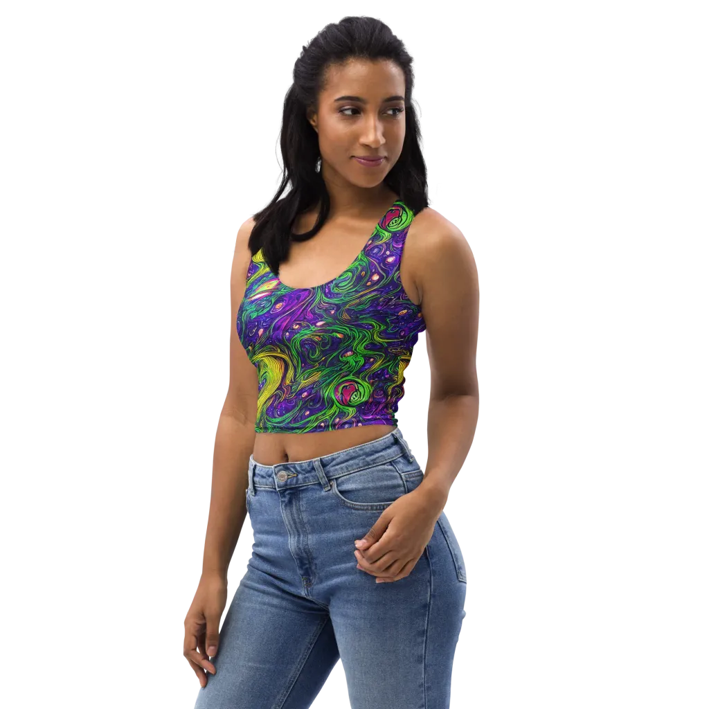 Psychic River on Crop Top — Left Front