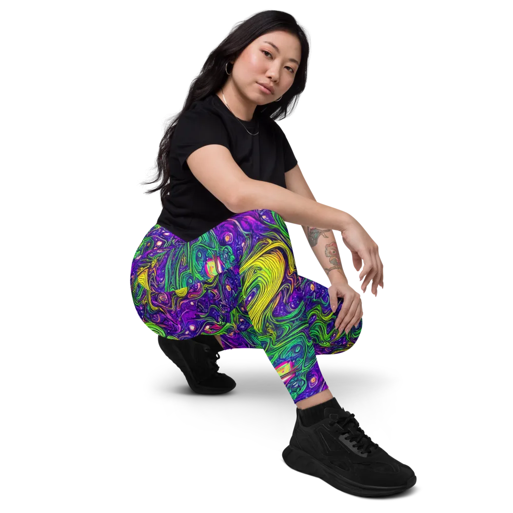 Psychic River on Leggings with Pockets — Right Front