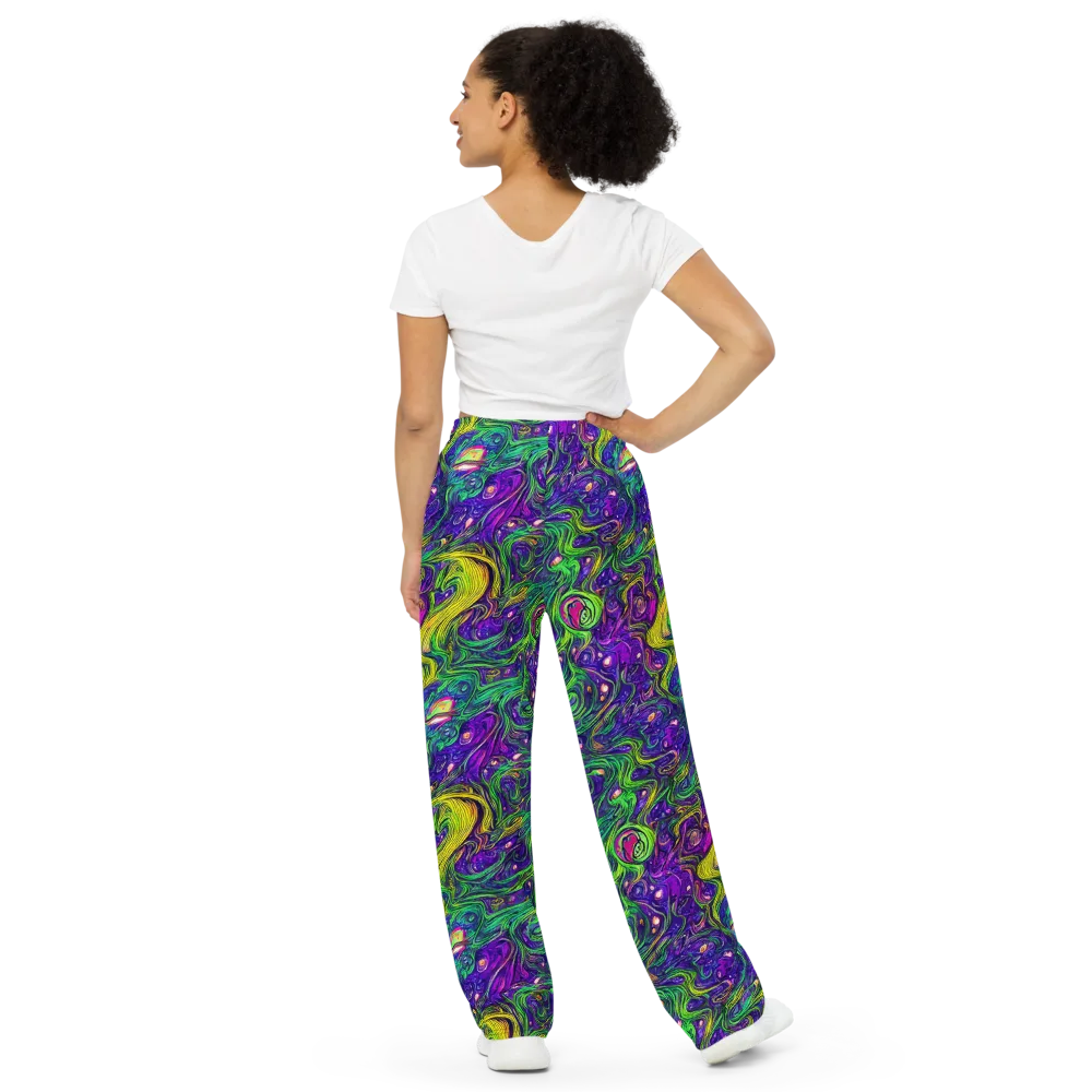 Psychic River on Wide-Leg Pants — Back