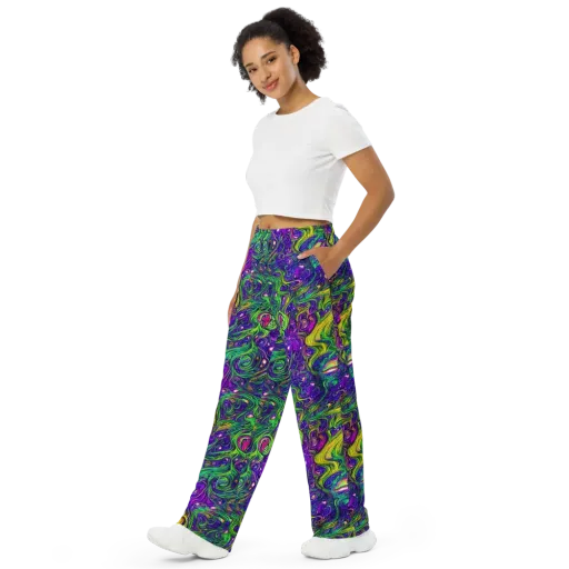 Psychic River on a Wide-Leg Pants