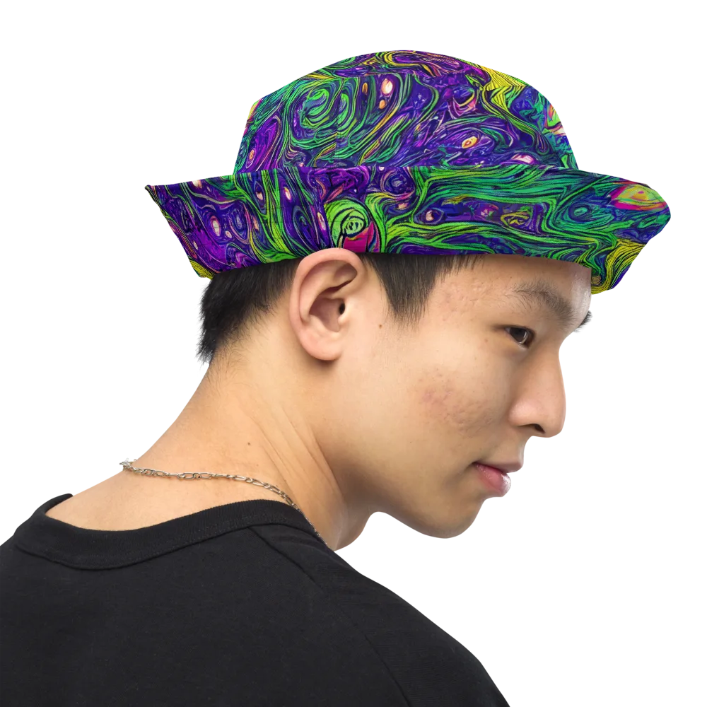 Psychic River on Reversible Bucket Hat — Right Outside