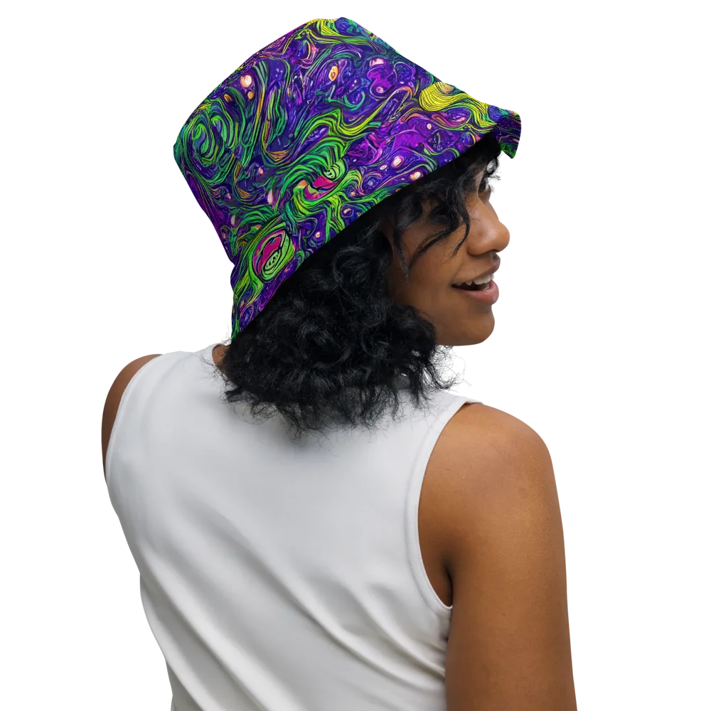 Psychic River on Reversible Bucket Hat — Right Outside