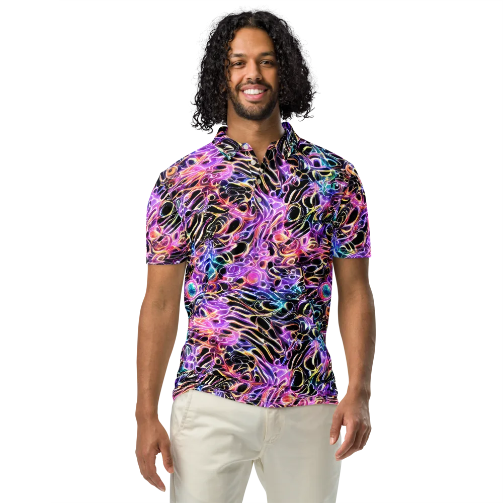 Afterglow Surge on Men's Slim Fit Polo Shirt — Front