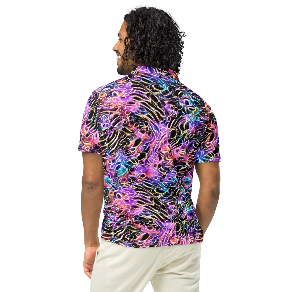 Afterglow Surge on Men's Slim Fit Polo Shirt — Back