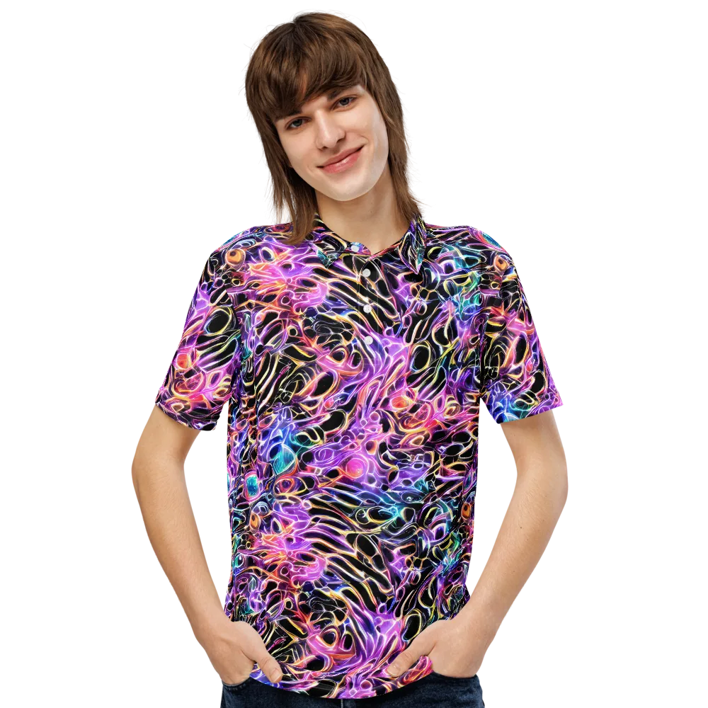 Afterglow Surge on Men's Slim Fit Polo Shirt — Front