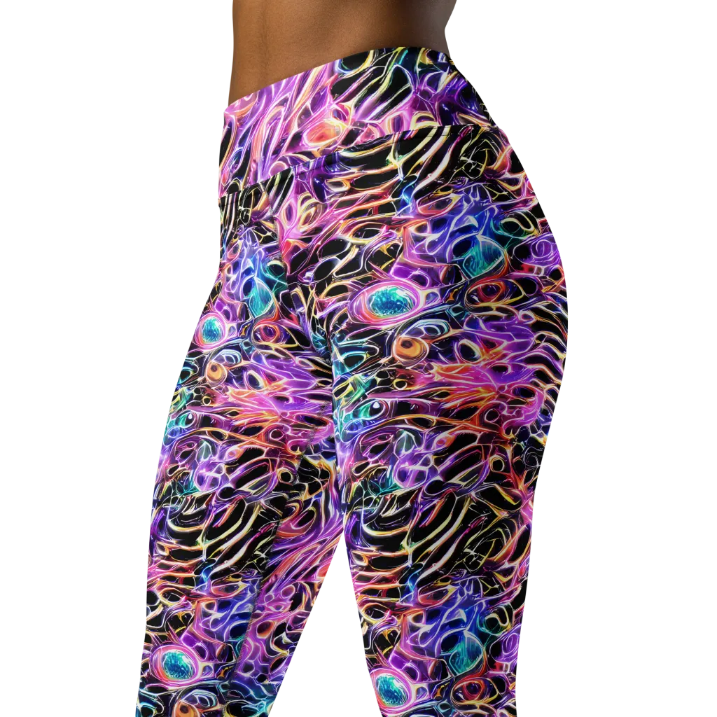 Afterglow Surge on Yoga Leggings — Left Front