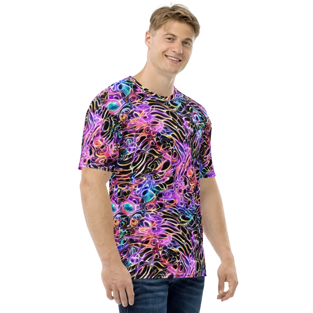 Afterglow Surge on Men's Crew Neck T-Shirt — Right