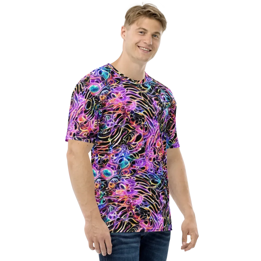 Afterglow Surge on Men's Crew Neck T-Shirt — Right