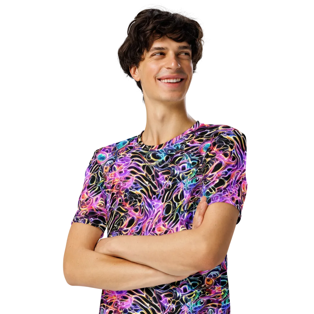 Afterglow Surge on Men's Crew Neck T-Shirt — Left Front