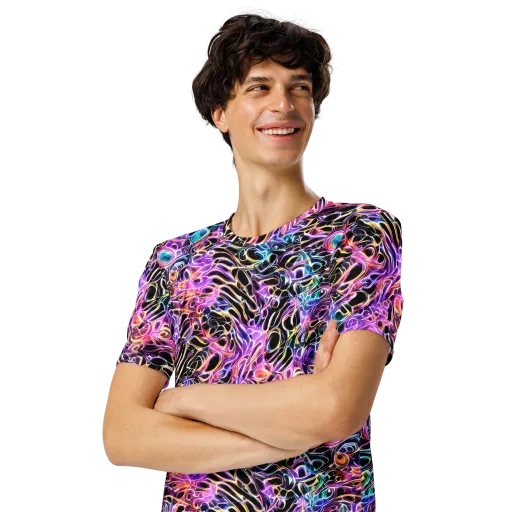 Afterglow Surge on a Men's Crew Neck T-Shirt