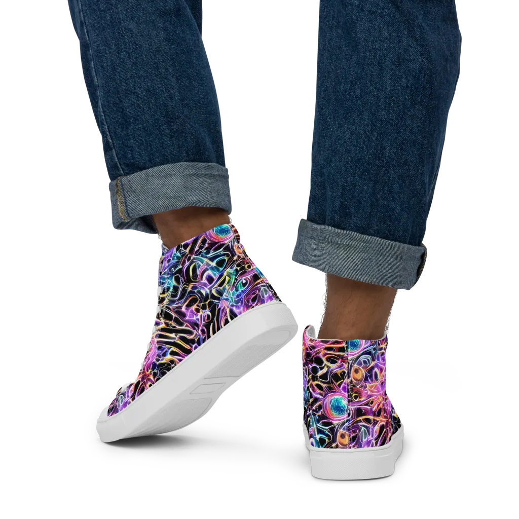 Afterglow Surge on Men's High Top Canvas Shoes — Back