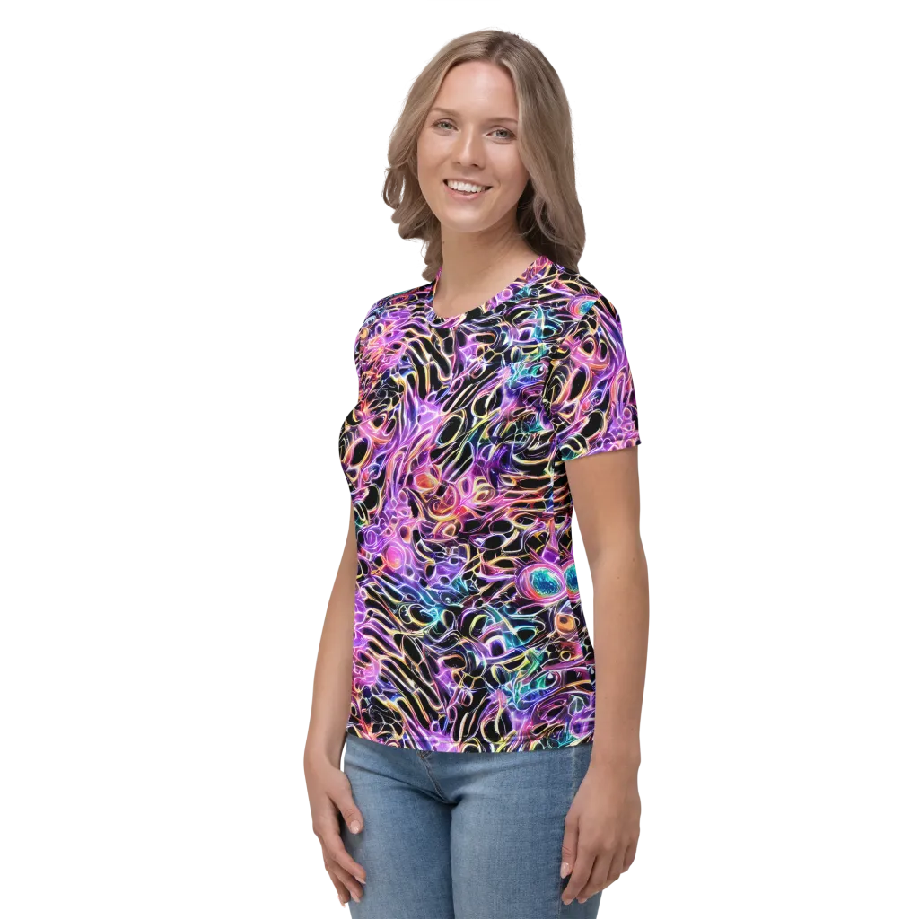 Afterglow Surge on Women's Crew Neck T-Shirt — Left