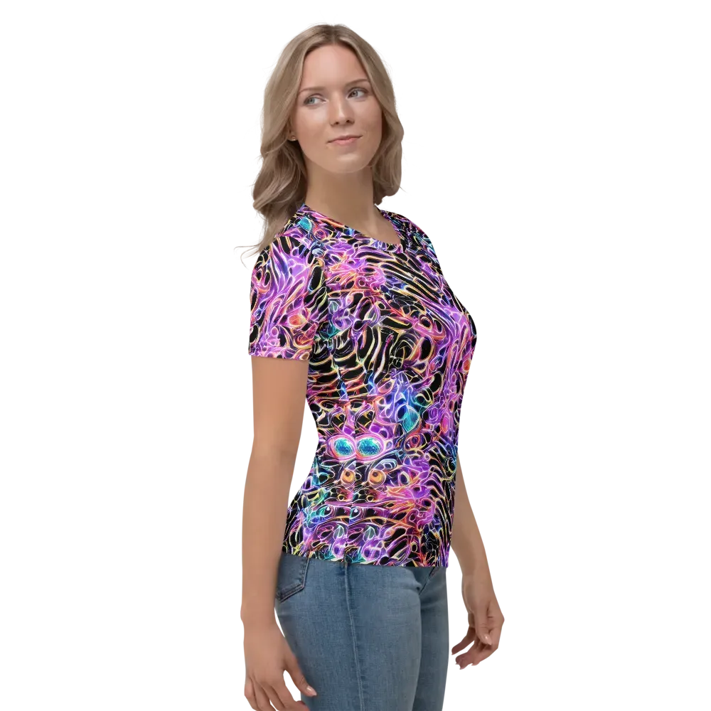 Afterglow Surge on Women's Crew Neck T-Shirt — Right