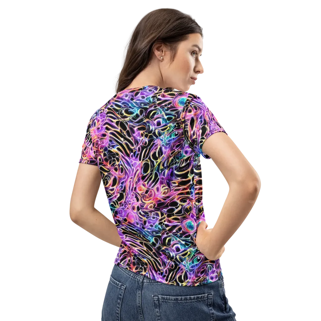 Afterglow Surge on Women's Crew Neck T-Shirt — Back