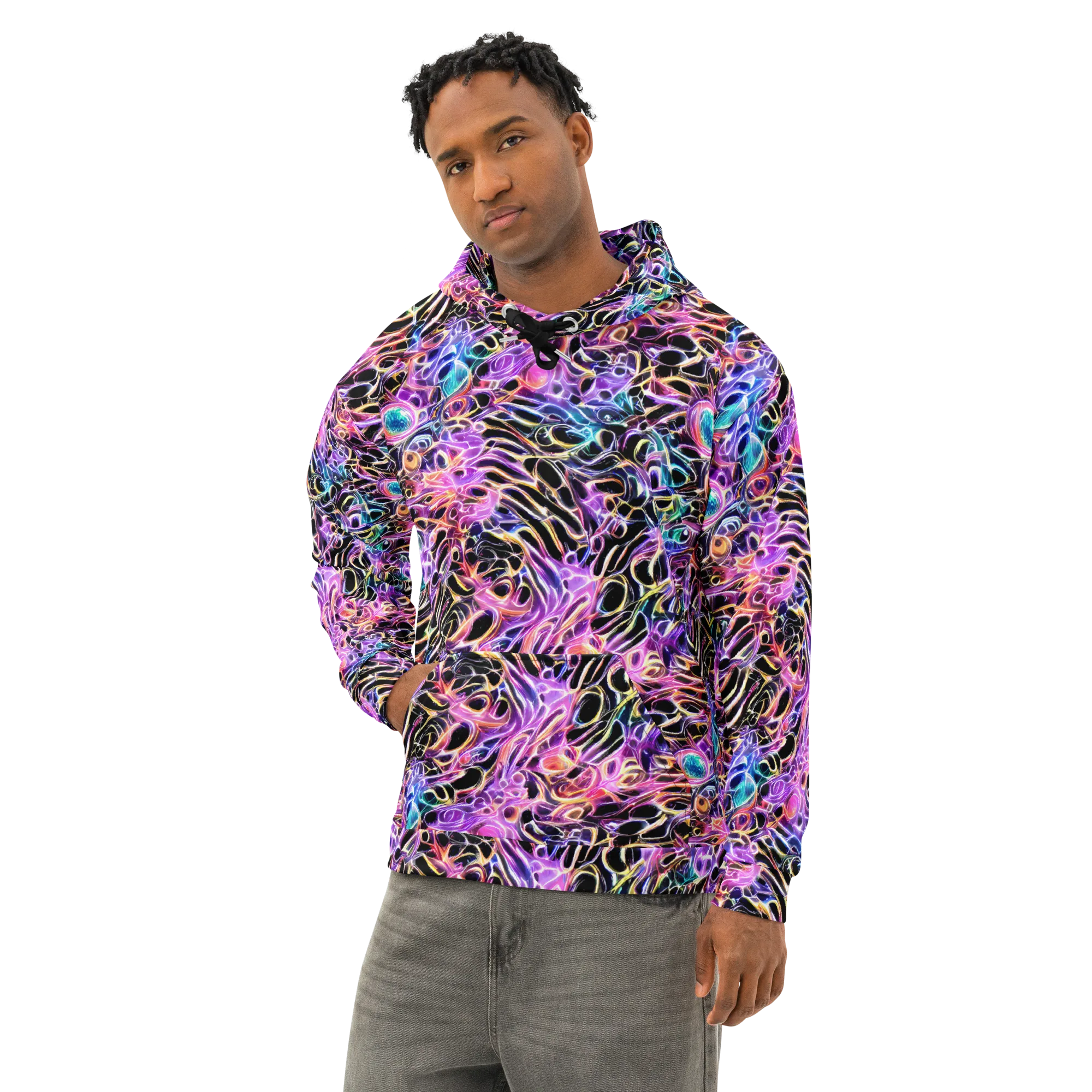 Afterglow Surge on Cotton Hoodie — Left Front