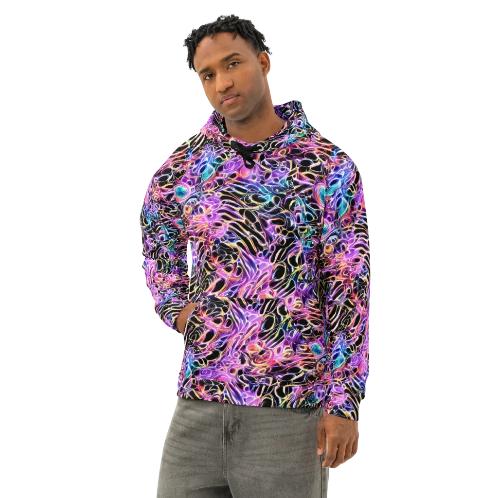 Afterglow Surge on Cotton Hoodie — Left Front