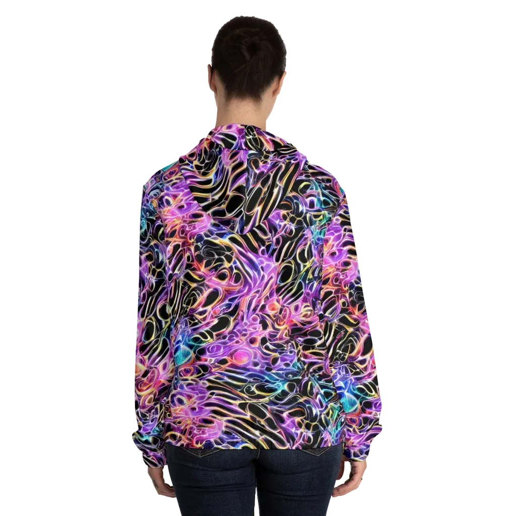 Afterglow Surge on Women's Full-Zip Hoodie — Back On Person