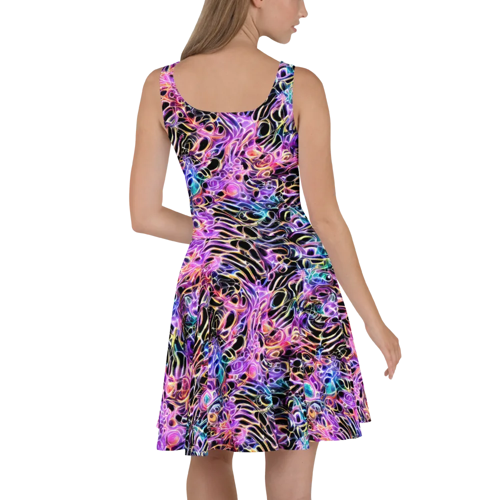 Afterglow Surge on Skater Dress — Back