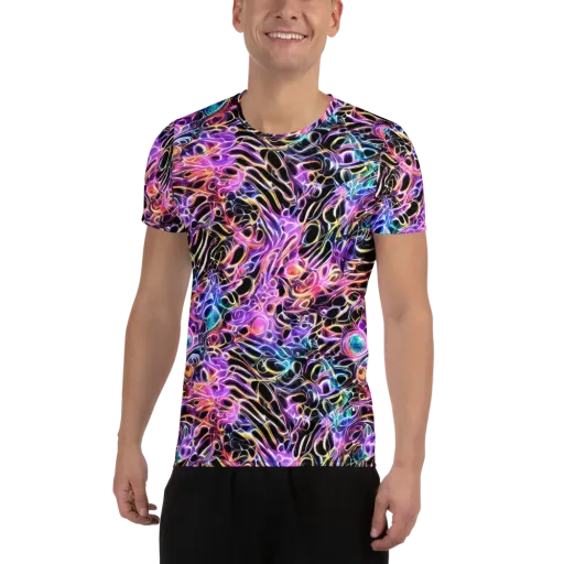 Afterglow Surge on a Men's Athletic T-Shirt