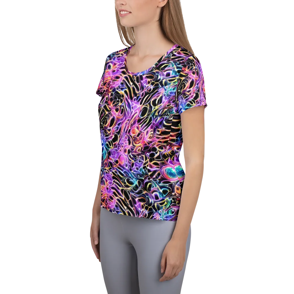 Afterglow Surge on Women's Athletic T-Shirt — Left