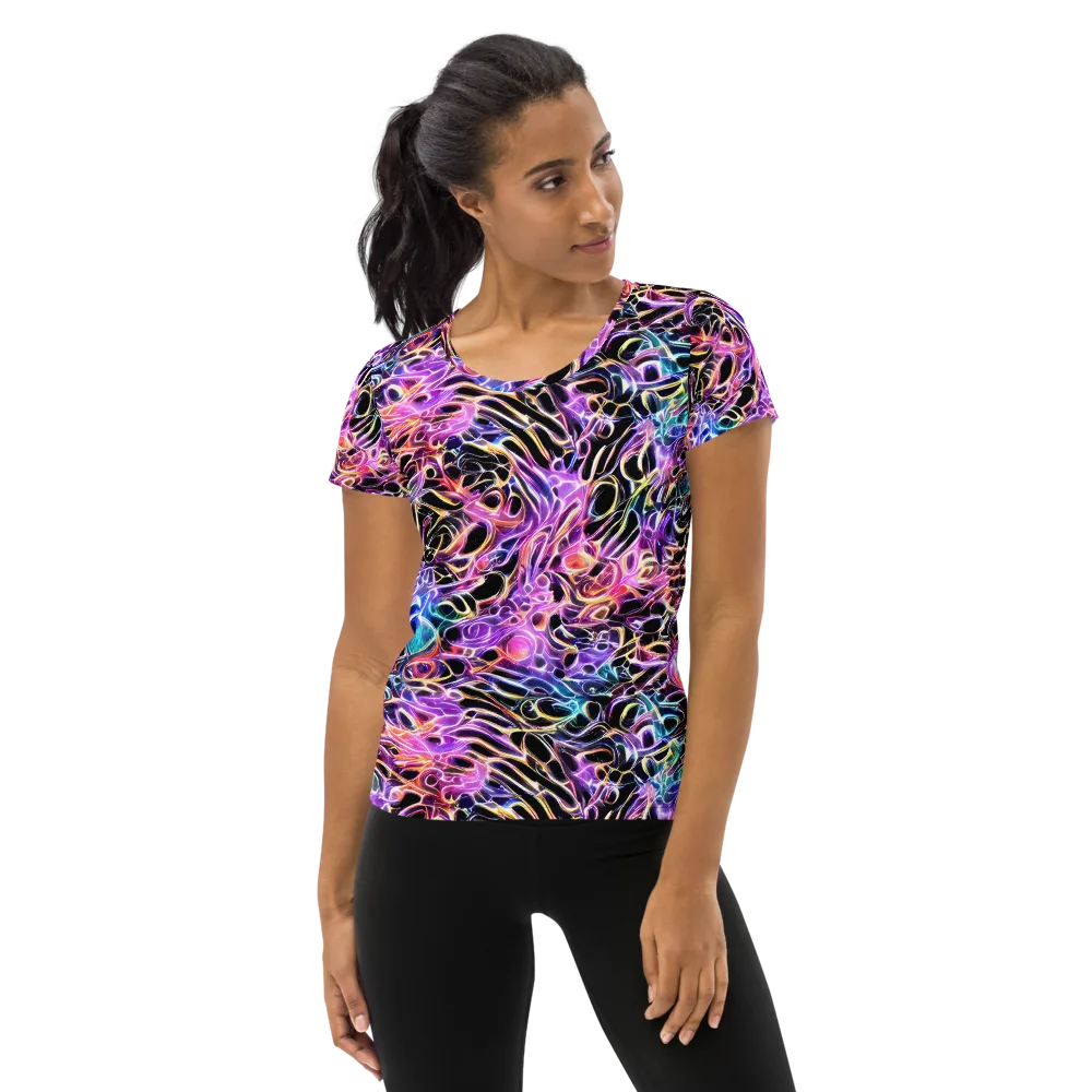 Afterglow Surge on Women's Athletic T-Shirt — Front