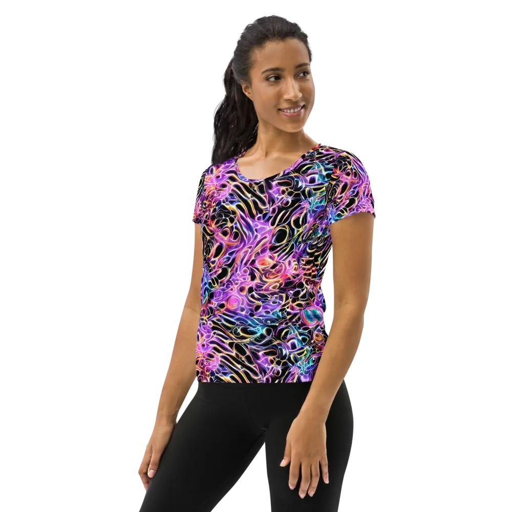 Afterglow Surge on Women's Athletic T-Shirt — Left