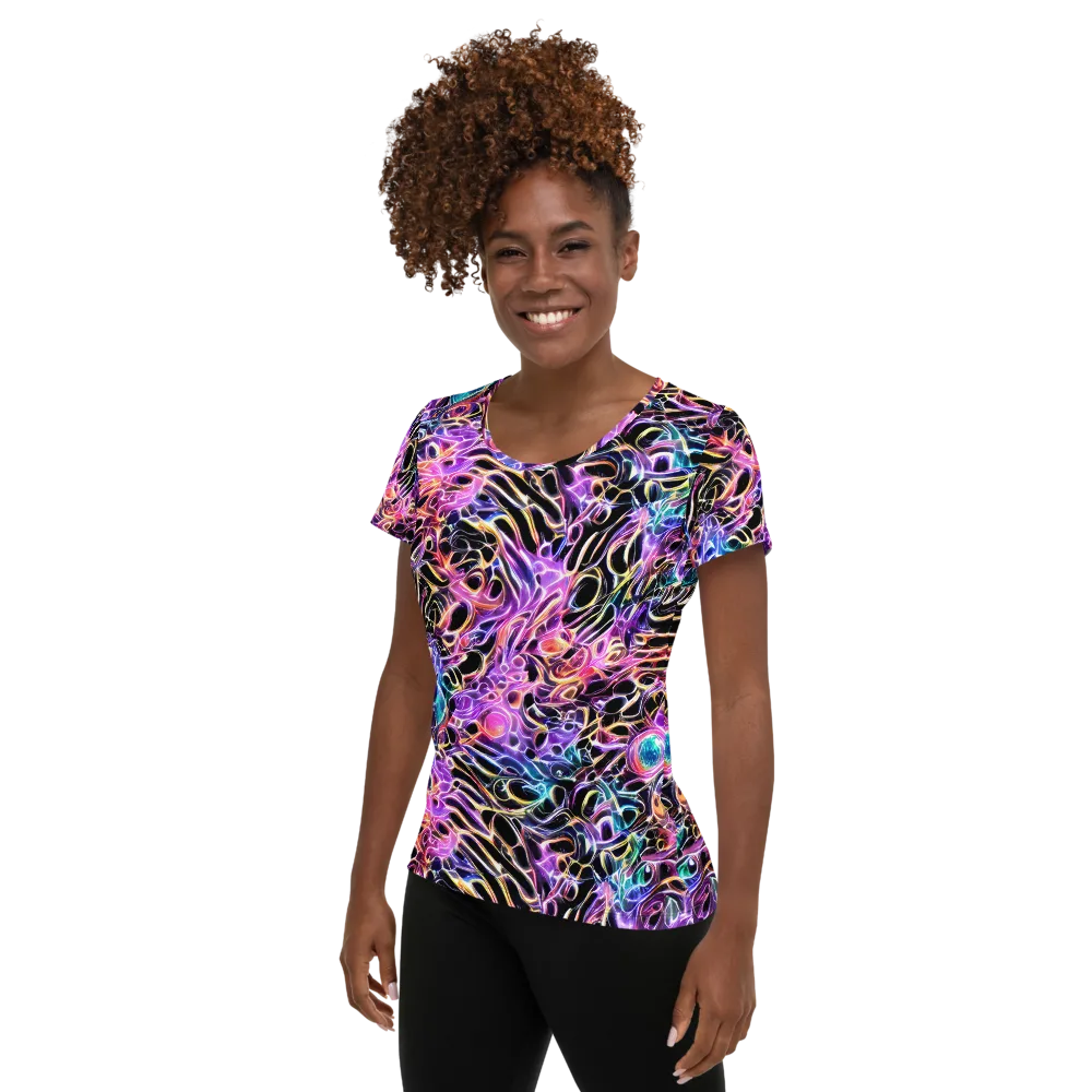 Afterglow Surge on Women's Athletic T-Shirt — Left