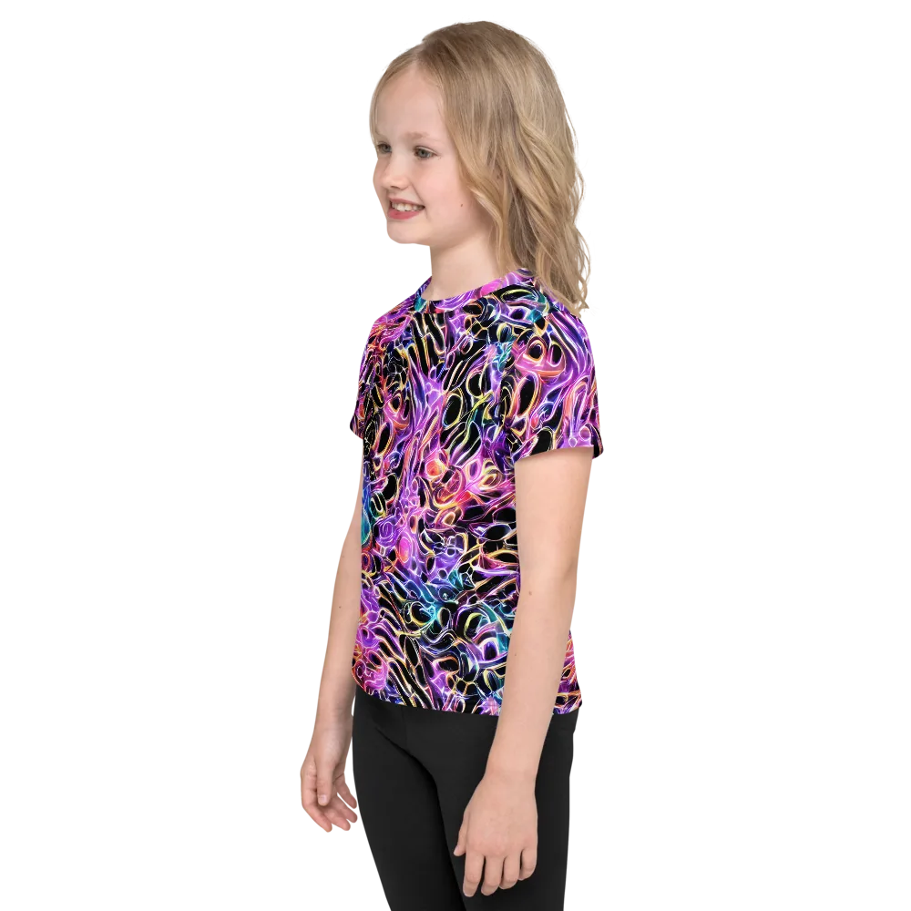 Afterglow Surge on Kids Crew Neck T-Shirt — Left