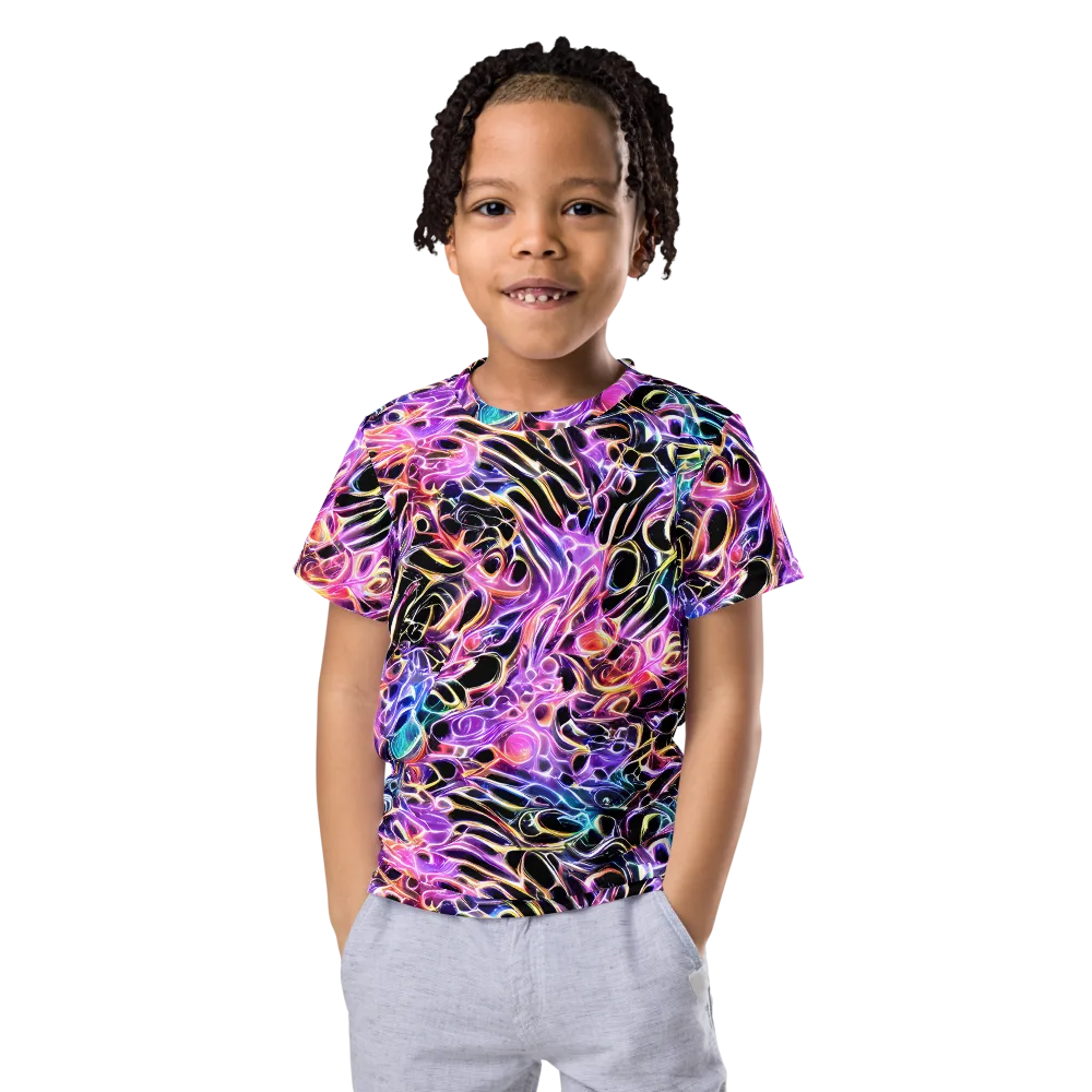 Afterglow Surge on Kids Crew Neck T-Shirt — Front