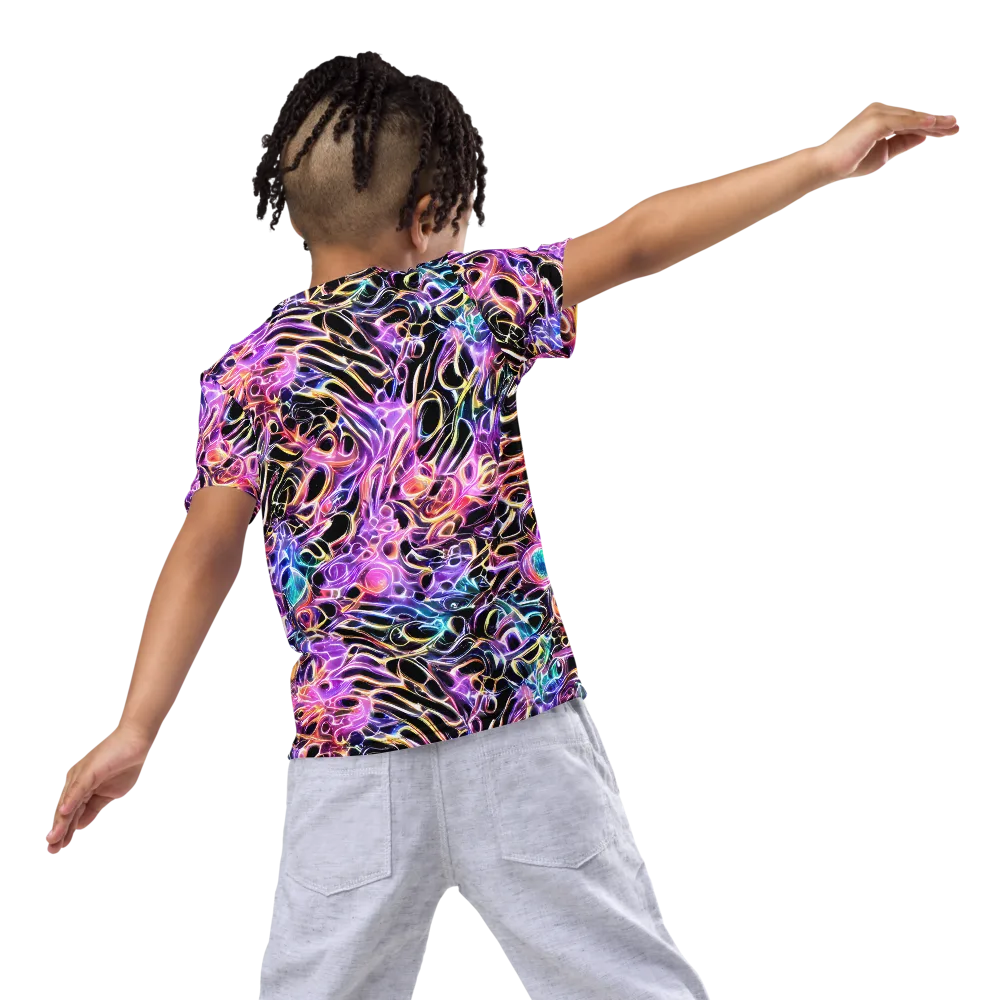 Afterglow Surge on Kids Crew Neck T-Shirt — Back