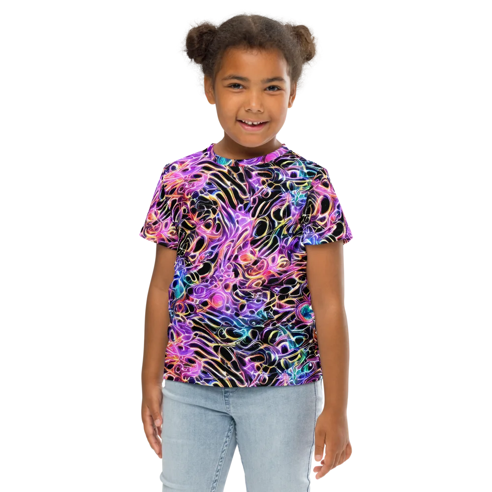 Afterglow Surge on Kids Crew Neck T-Shirt — Front