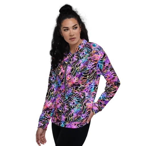 Afterglow Surge on a Bomber Jacket