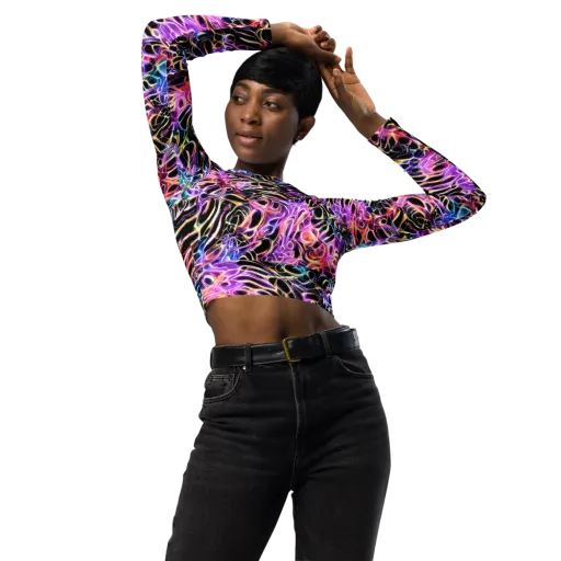Afterglow Surge on a Long Sleeve Crop Top