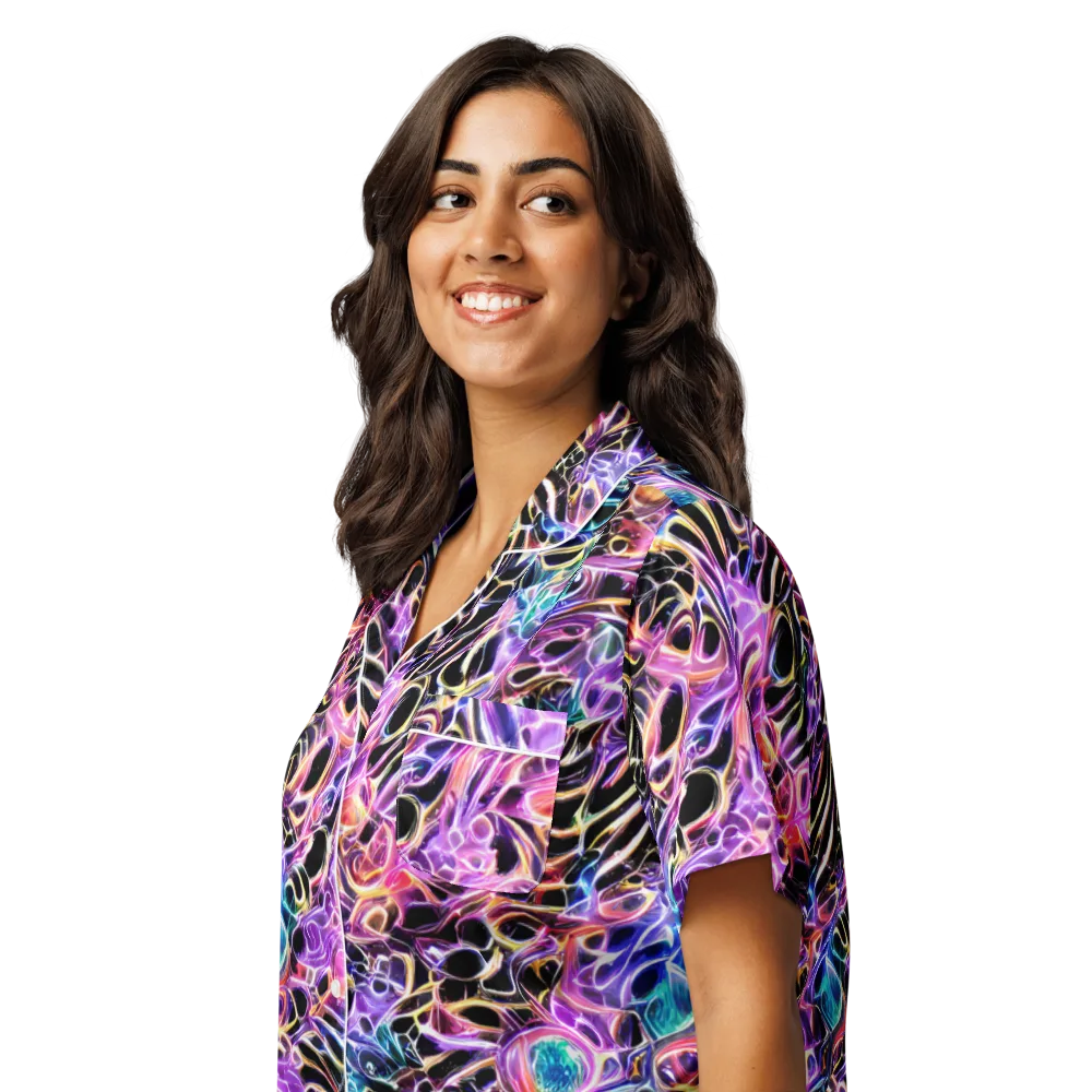 Afterglow Surge on Women's Short Sleeve Pajama Top — Left Front