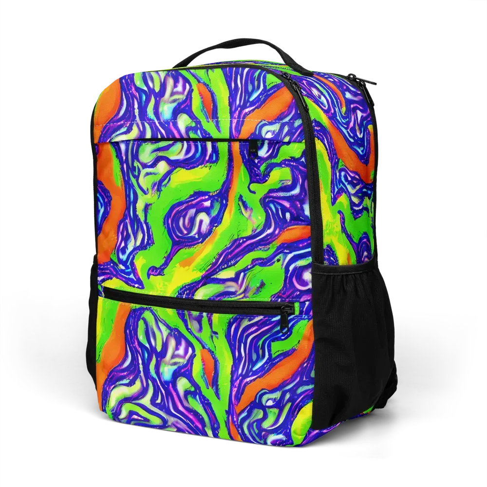 Psychic Marbling on Utility Backpack — Left Front